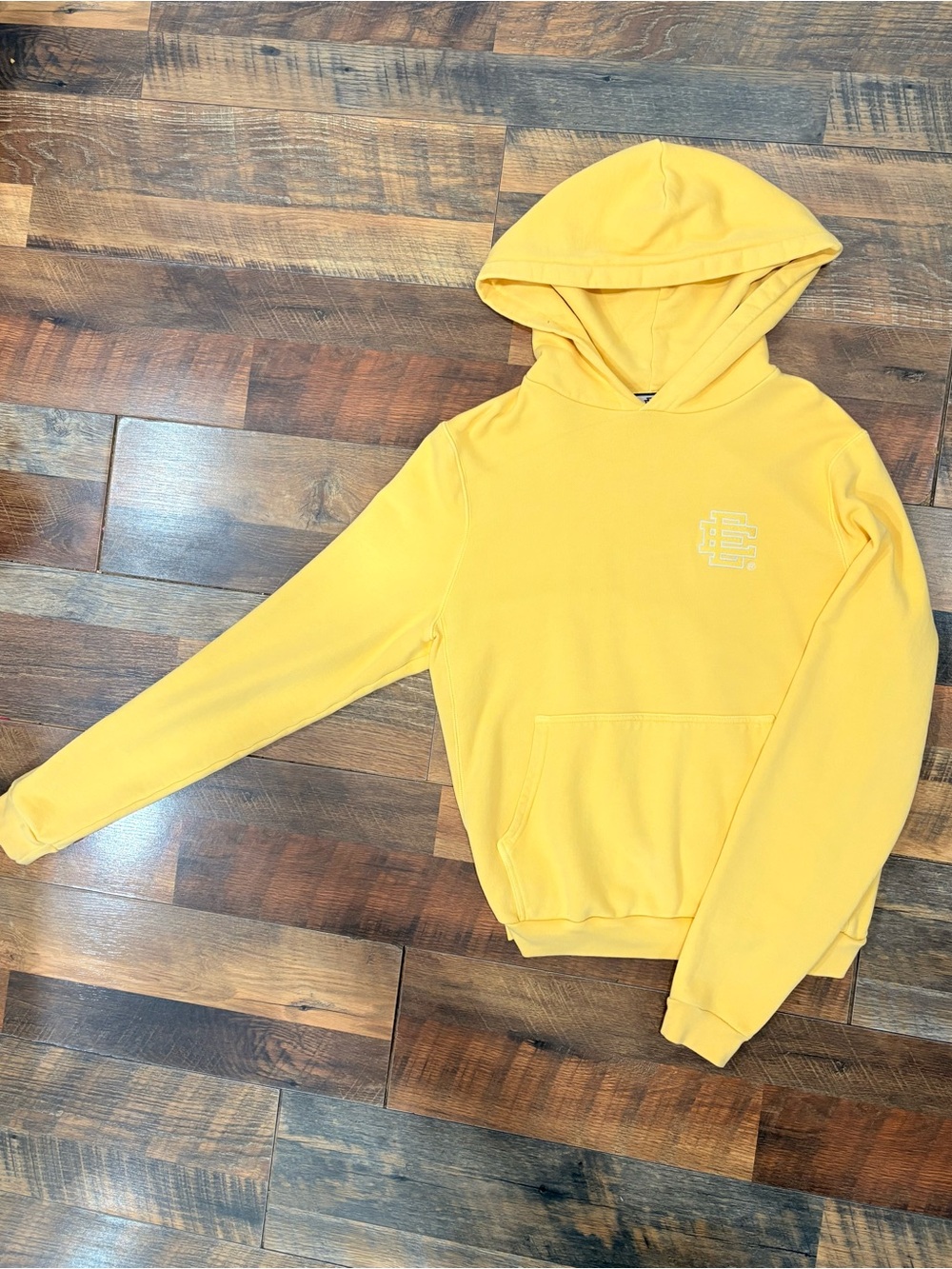 Eric Emanuel Yellow Hooded Pullover Sweatshirt